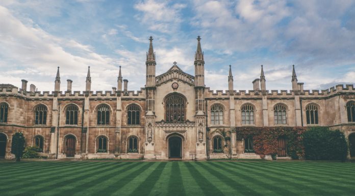 Studying abroad: The Reality A huge college building, with a lawn in front